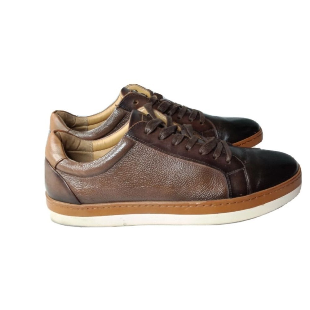 Steven Land Liam Leather Sneakers Men's Size 11 Shoes Brown SL0087